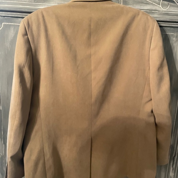 Ralph Lauren Mens Polyester Suit Jacket Blazer Beige Sz 42 Short - Picture 6 of 7